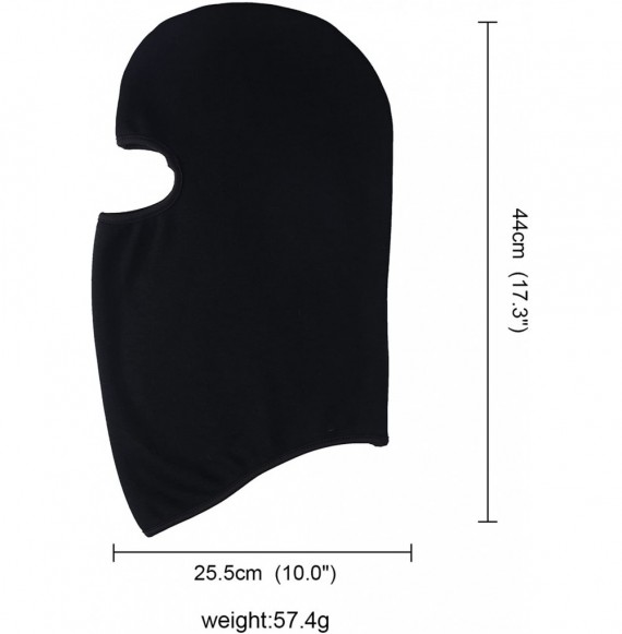 Balaclavas 2 Pack - Windproof Ski Face Mask Winter Balaclava Motorcycle Neck Warmer Gaiter - 1 Pack of Black - C118M5KC944