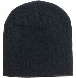 Skullies & Beanies Flexfit Yupoong Knit Beanie Cap - Black - CQ18H9S9459