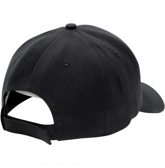 Baseball Caps Men's Plain Baseball Cap Adjustable Curved Visor Hat - Black - CM11WS20SJ3