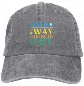 Baseball Caps Jesus The Way The Truth The Life Denim Hat Women Classic Baseball Cap - CZ18L2ZCDZE