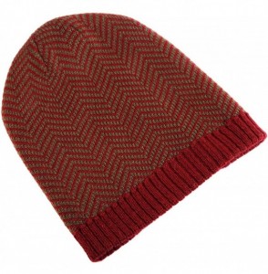 Skullies & Beanies Women Beanie Hats-Winter Warm Cable Skully Ski Knit Hat for Teen Girls - 02-red - CJ12O51S4X4