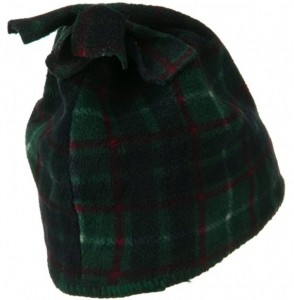 Skullies & Beanies Plaid Design Winter Fleece Hat - Dark Green W15S39A - CB1108HRAWR