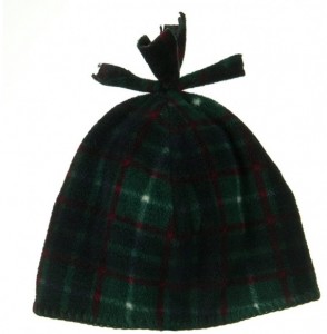 Skullies & Beanies Plaid Design Winter Fleece Hat - Dark Green W15S39A - CB1108HRAWR