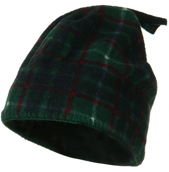 Skullies & Beanies Plaid Design Winter Fleece Hat - Dark Green W15S39A - CB1108HRAWR