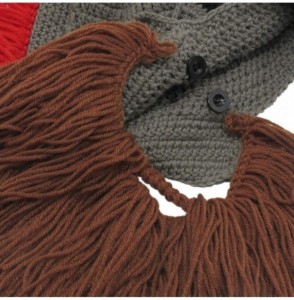 Skullies & Beanies Wig Beard Hats Creative Original Funny Knit Hat Handmade Winter Beard Facemask - Coffee - CL18WY2KTYA