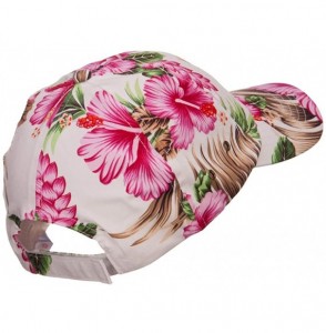 Baseball Caps Low Profile Cotton Floral Cap - Pink - CM124YGZBPL