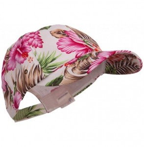 Baseball Caps Low Profile Cotton Floral Cap - Pink - CM124YGZBPL