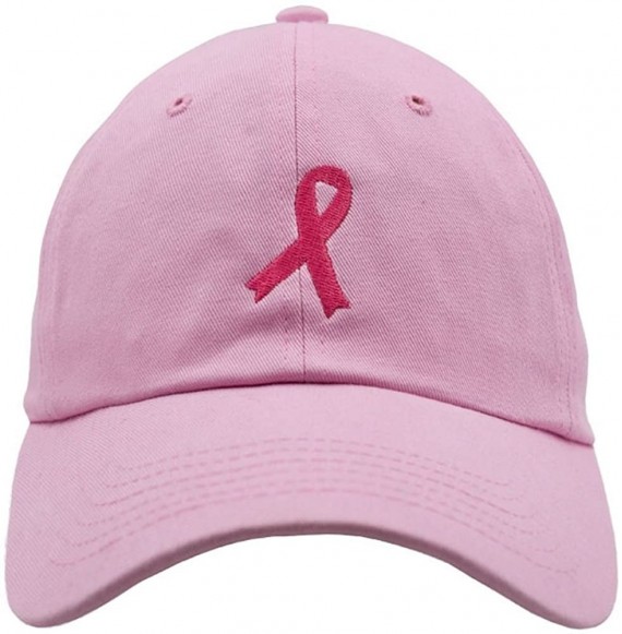 Baseball Caps Pink Ribbon Dad Hat - Pink - CL18957EG0C