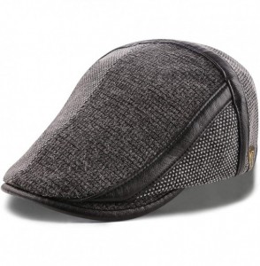 Newsboy Caps Men Beret Hat Cotton Buckle Adjustable Newsboy Hats Cabbie Gatsby Cap - Hat-t6-grey - CS18Y65RU72