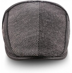 Newsboy Caps Men Beret Hat Cotton Buckle Adjustable Newsboy Hats Cabbie Gatsby Cap - Hat-t6-grey - CS18Y65RU72