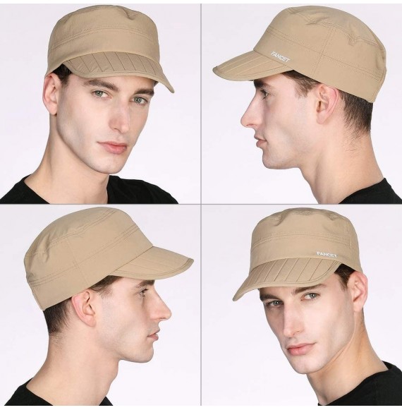 Baseball Caps Waterproof UV Foldable Baseball Cap w/Detachable Flap Quick-Dry Sun Protection - 00035_khaki - C418S6784O5