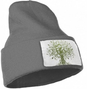 Skullies & Beanies Meditation Spiritual Tree Beanie Hat Cuffed Plain Skull Knitted Hat Stylish - Deep Heather - C918M3WLUGM