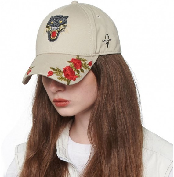 Baseball Caps Women's Cotton Dad Hat Baseball Golf Cap with Adjustable Buckle Closure - B0203_khaki - CT18GNL0Q0A