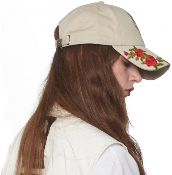 Baseball Caps Women's Cotton Dad Hat Baseball Golf Cap with Adjustable Buckle Closure - B0203_khaki - CT18GNL0Q0A