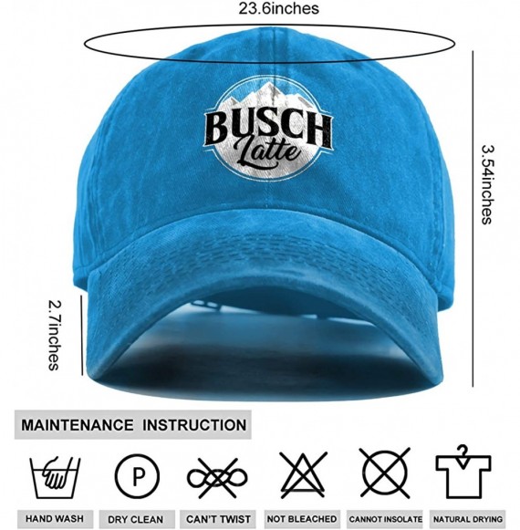 Baseball Caps Hip Hop Baseball Cap-Busch-Light-Busch-Latte-Beer Contrast Flat Bill Brim Sun Hat Red - Blue Denim - CZ18UMLWAMA