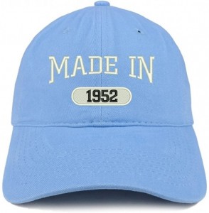 Baseball Caps Made in 1952 Embroidered 68th Birthday Brushed Cotton Cap - Carolina Blue - CM18C9HIOXL