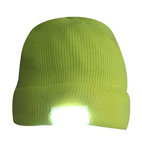 Skullies & Beanies 5 LED Knit Flash Light Beanie Hat Cap for Night Fishing Camping Handyman Working - Fluorescence - C812O13P78Q