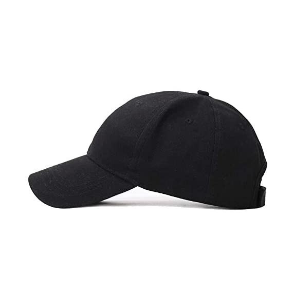 Baseball Caps Cotton Ponytail Hats Baseball for Women Adjustable Solid Color - Black+grey - C318NRWYZGU