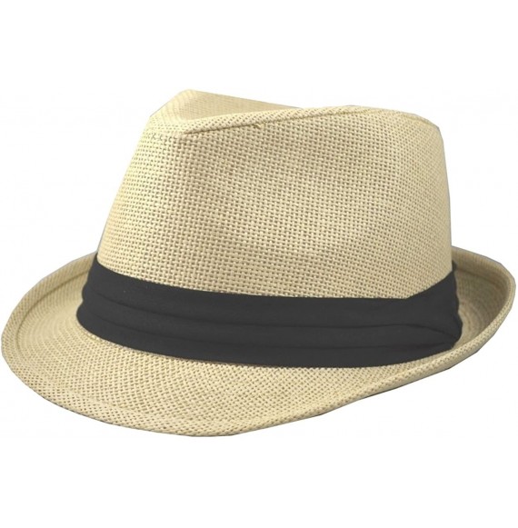 Fedoras Men's Straw Fedora 64cm 3XL - Natural - CM11WZ8IGAR