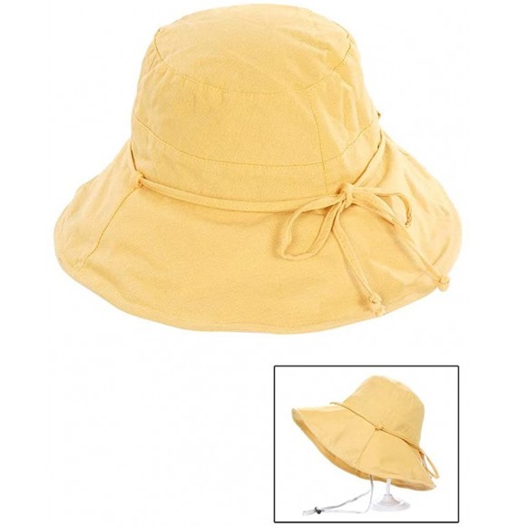 Bucket Hats Fashion Reversible Printed Fisherman Bucket Sun Sun Shade Hat - 3083 Mustard - C718U8ADXN8