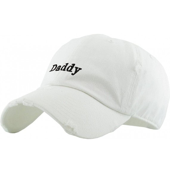 Baseball Caps Good Vibes Only Heart Breaker Daddy Dad Hat Baseball Cap Polo Style Adjustable Cotton - (4.2) White Daddy Vinta...