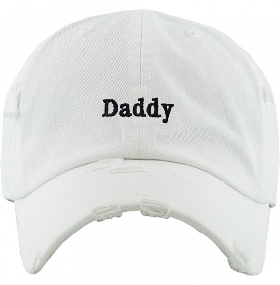 Baseball Caps Good Vibes Only Heart Breaker Daddy Dad Hat Baseball Cap Polo Style Adjustable Cotton - (4.2) White Daddy Vinta...