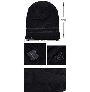 Skullies & Beanies Mens Slouchy Beanie Knit Skull Cap Long Baggy Hip-hop Winter Summer Hat B305 - Stripe-brown - CC12NGFAOK8