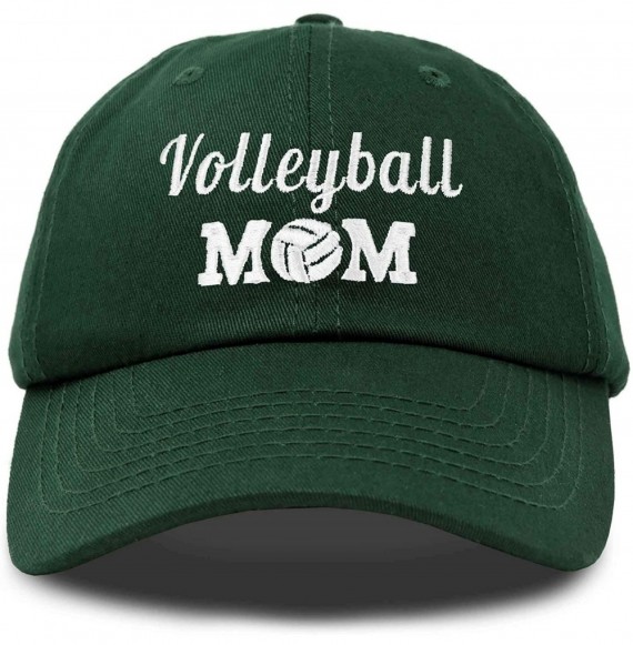 Baseball Caps Volleyball Mom Premium Cotton Cap Womens Hats for Mom - Dark Green - CG18IWCECQ9