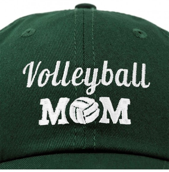 Baseball Caps Volleyball Mom Premium Cotton Cap Womens Hats for Mom - Dark Green - CG18IWCECQ9