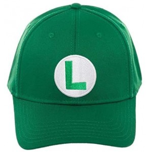 Baseball Caps Nintendo Super Mario Bros Green Luigi Baseball Cap and Grey Mushroom Crew Sock Gift Bundle - C018YYGWIC5