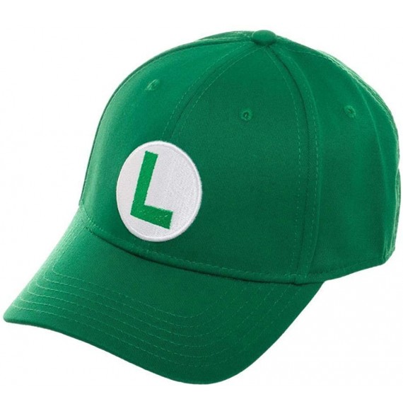 Baseball Caps Nintendo Super Mario Bros Green Luigi Baseball Cap and Grey Mushroom Crew Sock Gift Bundle - C018YYGWIC5