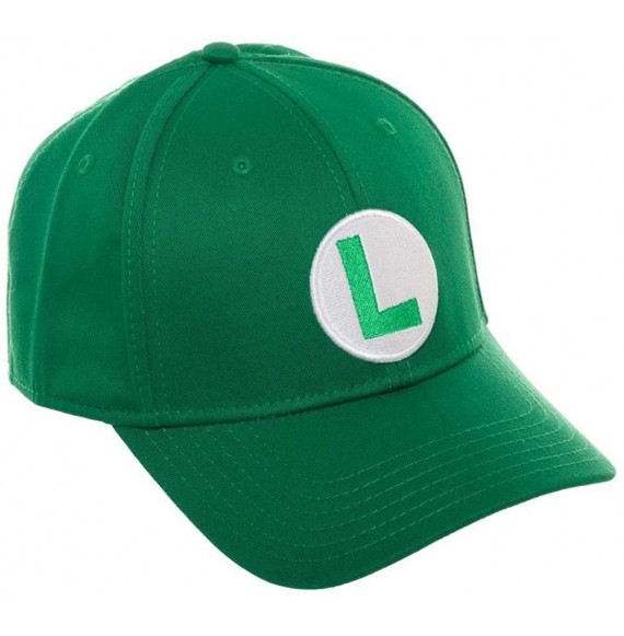 Baseball Caps Nintendo Super Mario Bros Green Luigi Baseball Cap and Grey Mushroom Crew Sock Gift Bundle - C018YYGWIC5