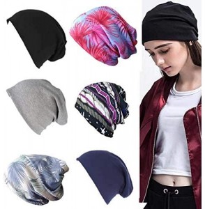 Skullies & Beanies Fashion Oversized Multifunctional Headwear Slouchy Beanie Hat for Men/Women (2-Pack) - Y10 - CJ18LQC0STG