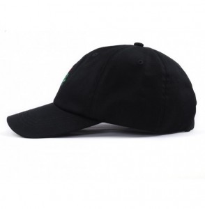 Baseball Caps Rose Embroidered Dad Hat Women Men Cute Adjustable Cotton Floral Baseball Cap - Black - CJ12LW1CB6X