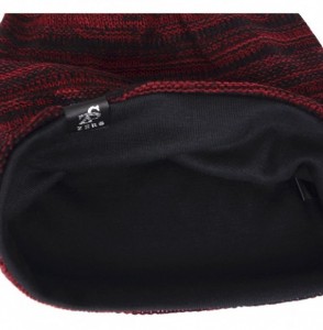 Skullies & Beanies Men's Cool Cotton Beanie Slouch Skull Cap Long Baggy Hip-hop Winter Summer Hat - Twill-claret - C6182HUY73M