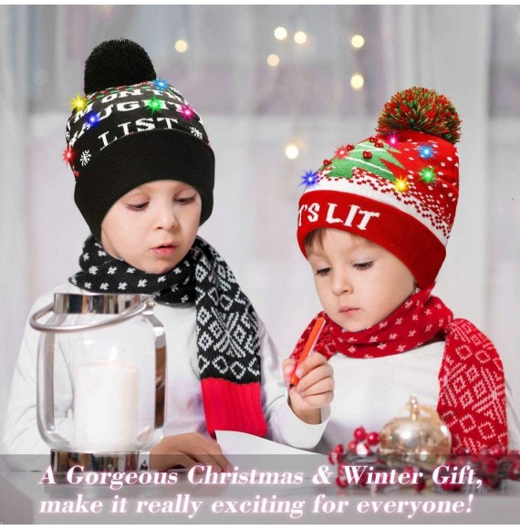 Skullies & Beanies LED Light Up Beanie Hat Christmas Cap for Women Children- Party- Bar - Multicolor-039 - CW18WH9H4CW