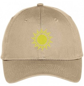 Baseball Caps Sunburst Embroidered High Profile Structured Baseball Cap - Khaki - CF12H0GMGM3