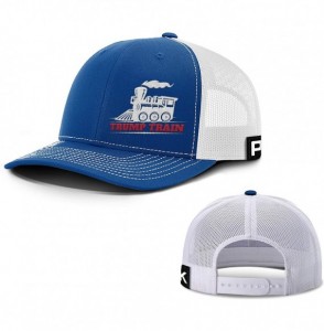 Baseball Caps Trump Train Hat with Mesh Back - Royal Blue / White Mesh - CX192U6RMXU