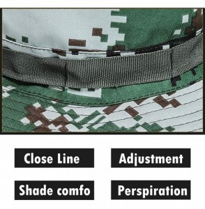 Skullies & Beanies Outdoor Boonie Hat Foldable Military Cap Wide Brim Breathable Safari Fishing Hats UV Protection hat Sun Ha...