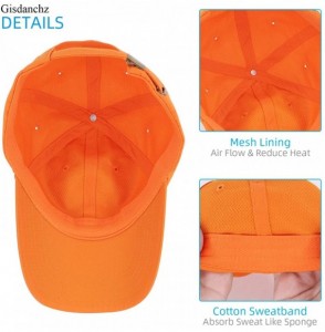 Baseball Caps 7-7 1/2 Quick Dry Breathable Ultralight Running Hat for Sport - Pure - Orange - CJ18UXM3TX2