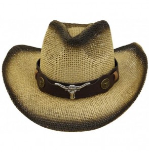 Sun Hats Unisex Sunshade Cap- Summer Outdoor Travel Western Cowboy Hat Casual Solid Mongolian Hat Grassland Visor - CW18W5NQNST