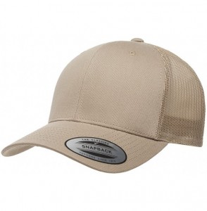 Baseball Caps Flexfit Retro Snapback Trucker Cap - Khaki/Khaki - CB184MS0NCW