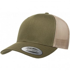 Baseball Caps Flexfit Retro Snapback Trucker Cap - Khaki/Khaki - CB184MS0NCW