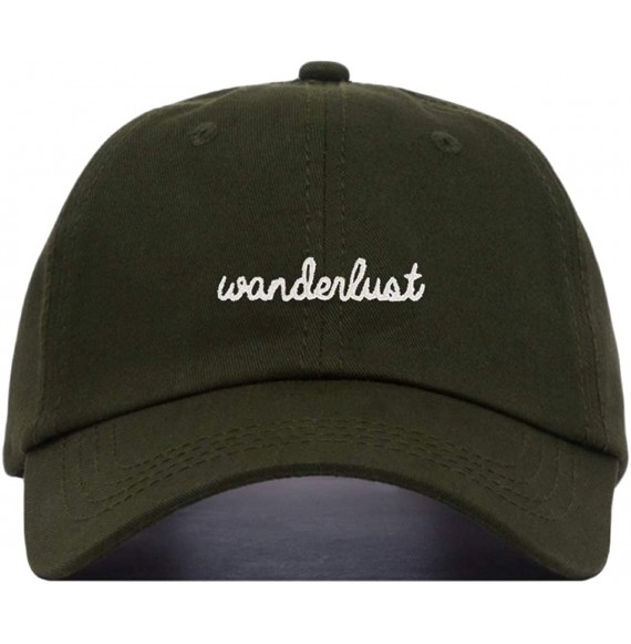 Baseball Caps Wanderlust Baseball Hat- Embroidered Dad Cap- Unstructured Soft Cotton- Adjustable Strap Back (Multiple Colors)...