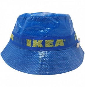 Bucket Hats IKEA Bucket Hat with Pencil Handmade Cap Fashion Street Wear Blue - CK18ZZS9SMW