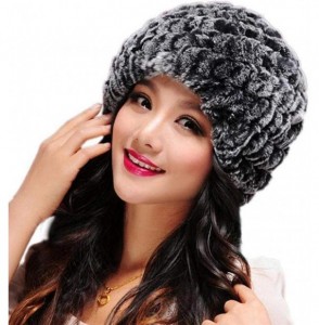 Skullies & Beanies Hats for Women Winter Adorable Oversized Soft Faux Fur Warm Hats Thick Caps - Gray - CY18L47DDCU