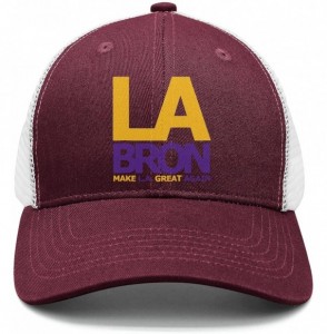 Skullies & Beanies La-bron-23_Funny_Logo Mens Adjustable Fashion mesh Snapback Hat - La-bron_make_la_great_again - CC18GL3DCZ4