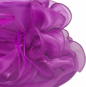 Sun Hats Women Kentucky Derby Fascinator Hat Vintage Easter Church Hat for Royal Ascot Wedding Tea Party - Purple - CZ11VQ2E7BL