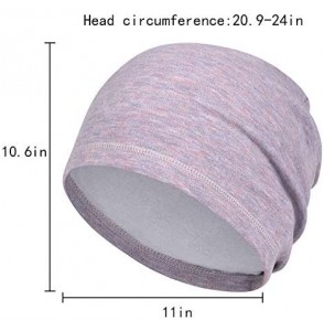 Skullies & Beanies Unisex Mens/Womens Winter Warm Plush Lined Knit hat Beanie Hat Cap - A-purple - CB18AI9IKKR