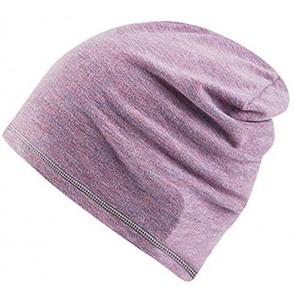 Skullies & Beanies Unisex Mens/Womens Winter Warm Plush Lined Knit hat Beanie Hat Cap - A-purple - CB18AI9IKKR